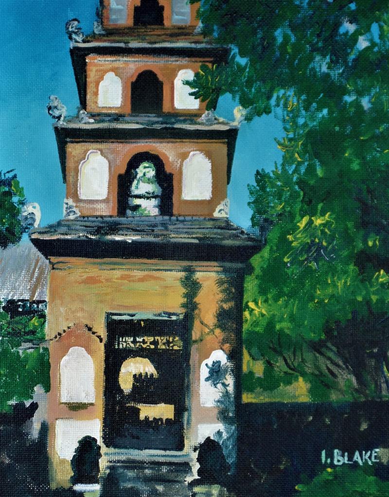 Istana, Amlapura, Bali. Acrylic on masonite.